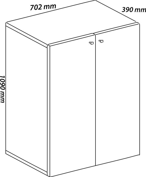 Produktbild VCM Büroschrank Aktenschrank Lona 3fach (70 x 111 x 38 cm)