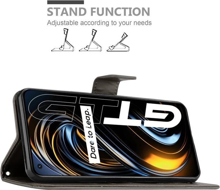 Produktbild Cadorabo Flower Book Hülle für Realme GT / GT Neo 2T / Q3 PRO (Realme GT Neo 2T, Realme Q3 Pro 5G)