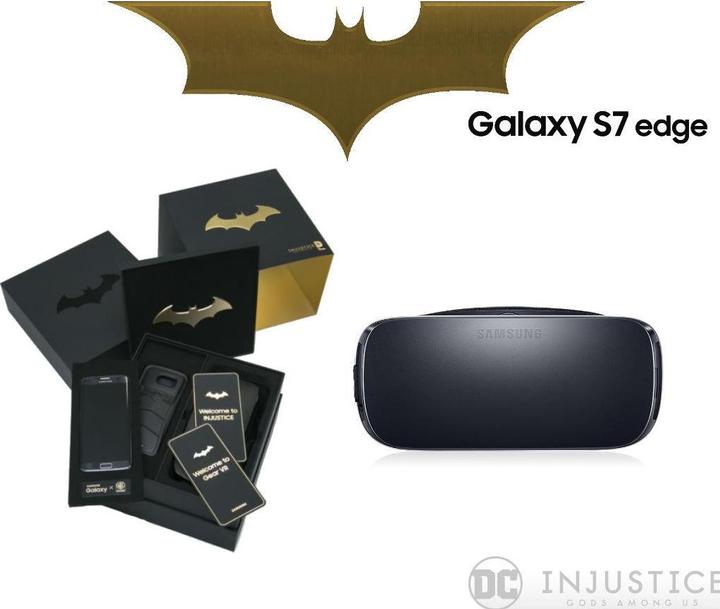 Actual product image Samsung Galaxy S7 Edge Injustice Batman Limited Edition (32 GB, Black, Black Onyx, 5.50", Single SIM, 12 Mpx, 4G)