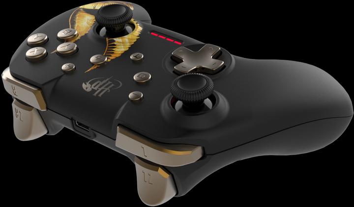 Produktbild Freaks and Geeks Harry Potter - Manette Sans Fil pour Nintendo Switch - Modèle Vif d'Or - Noire - Câble 1M (Switch, PC, Switch OLED)