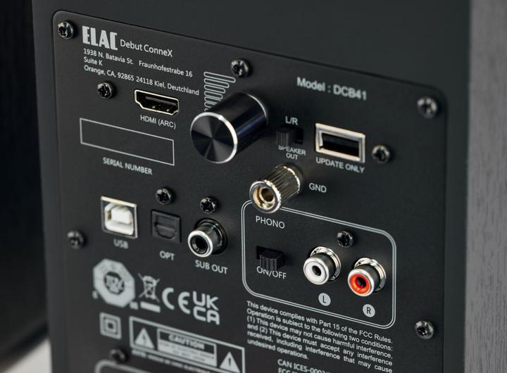 Actual product image ELAC Debut ConneX DCB41 active stereo speaker set *walnut* (1 pair)