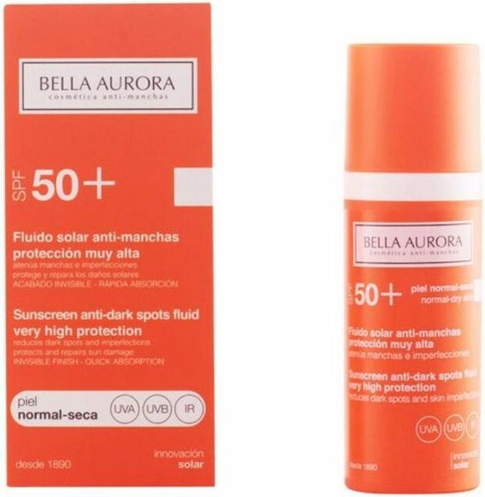 Actual product image Bella Aurora SOLAR anti-manchas piel secas SPF50+ 50 ml (Suntan cream, SPF 50+, 50 ml)