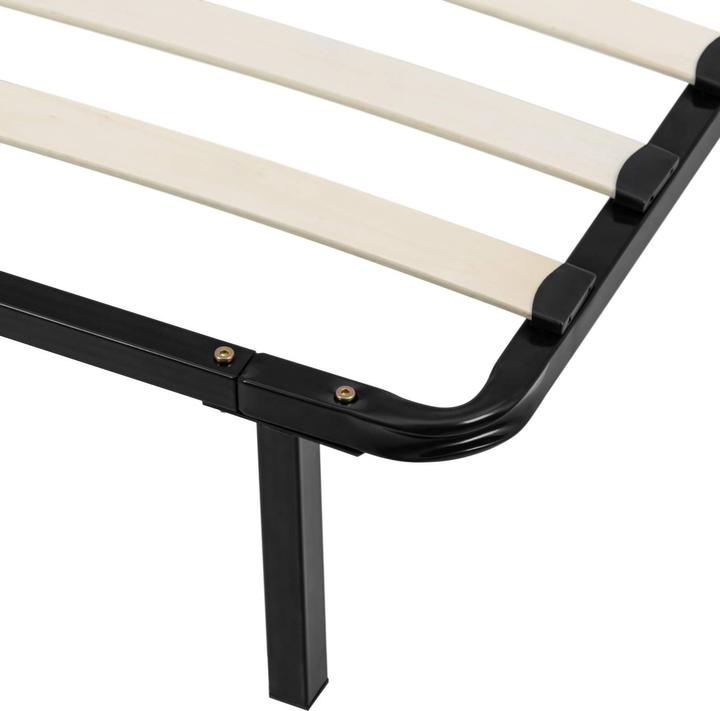 Produktbild Uniprodo Bett mit Lattenrost 140 x 200 cm 400 kg Bettgestell mit 9 Füssen Metallbett (140 x 200 cm)