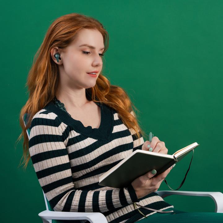 Actual product image JLab Audio JLAB Go Pop ANC TWS Headphones sage (ANC, 26 h, Wireless)