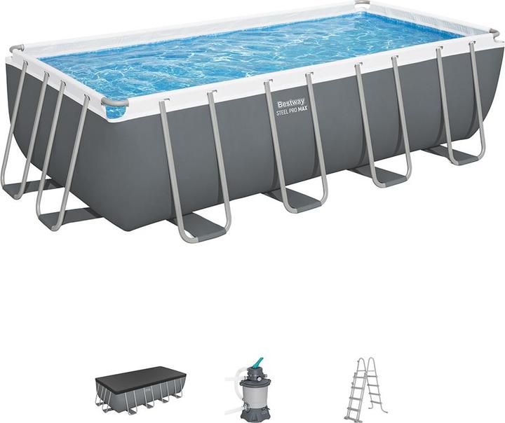 Produktbild Bestway Steel Pro MAX Frame Pool Komplet t-Set (488 x 244 x 122 cm)