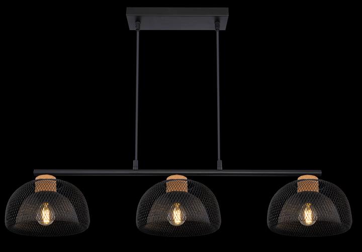 Actual product image Globo Suspension lamp Vitiano black 3xE14 (E14)