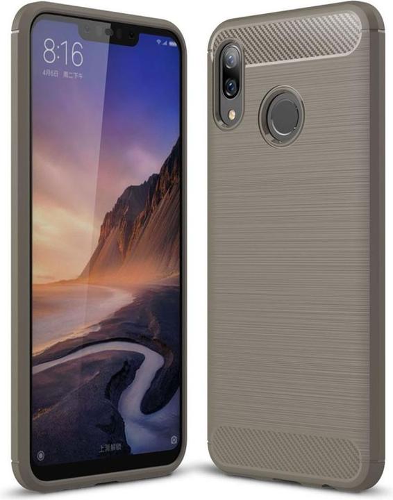 Produktbild König Design Hülle Handy Schutz für Huawei Nova 3 Case Cover Bumper Carbon Optik Etuis Grau (Huawei Nova 3)