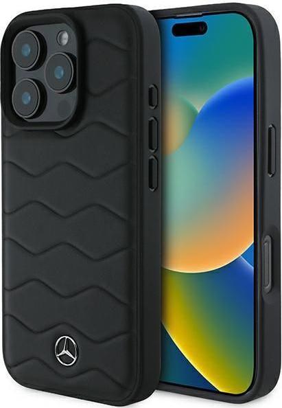 Image du produit Mercedes MEHCP16L23RWRSK iPhone 16 Pro 6.3" czarny/black hardcase MB Waves Leather (Apple iPhone 16 Pro)