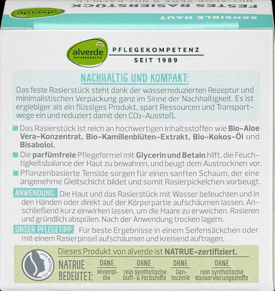 Etichetta energetica dm alverde Aloe vera organica solida, camomilla organica
