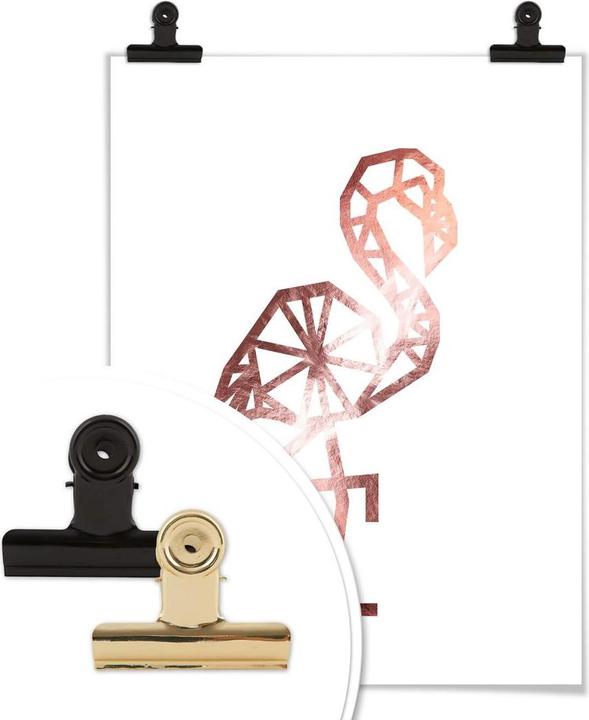 Produktbild Trenddeko Origami Flamingo - Kupfer-Optik (80 x 100 cm)