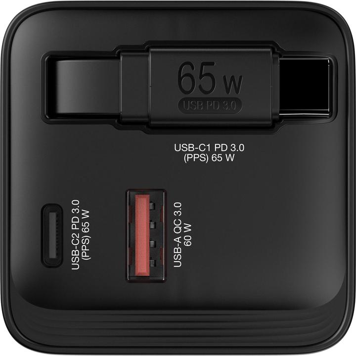 Productafbeelding Verbatim GaN Oplader 65W Intrekbare Kabel (65 W)