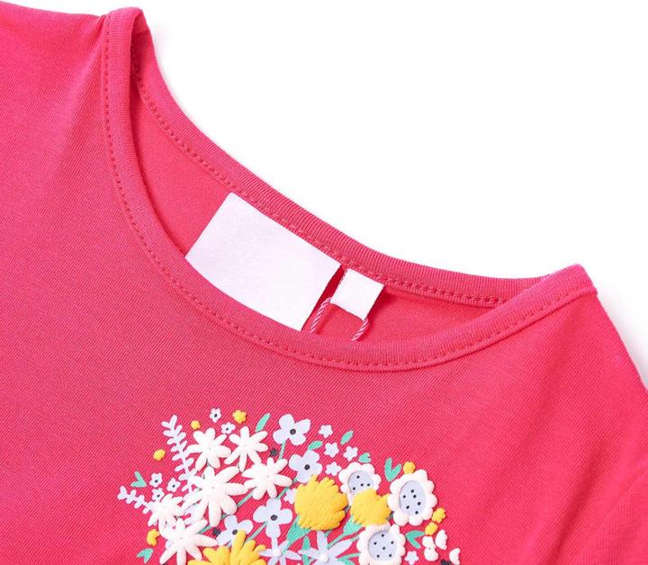 Immagine prodotto VidaXL Maglietta per bambini rosa brillante 128,Materiale: 95 % cotone. 5 (128)