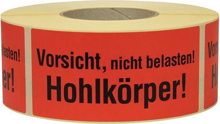 Immagine prodotto Transpak Etichetta di attenzione Non caricare Lunghezza 145 mm, larghezza 70 mm rosso