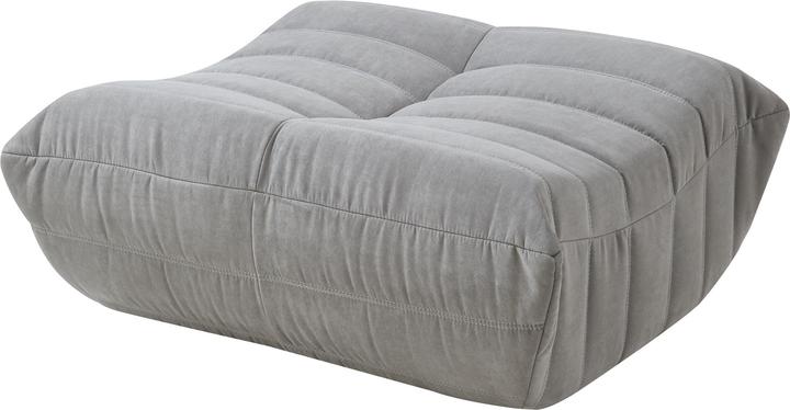 En.Casa Fusshocker Kodsø 35x80x65 cm Mikrofaser Grau
