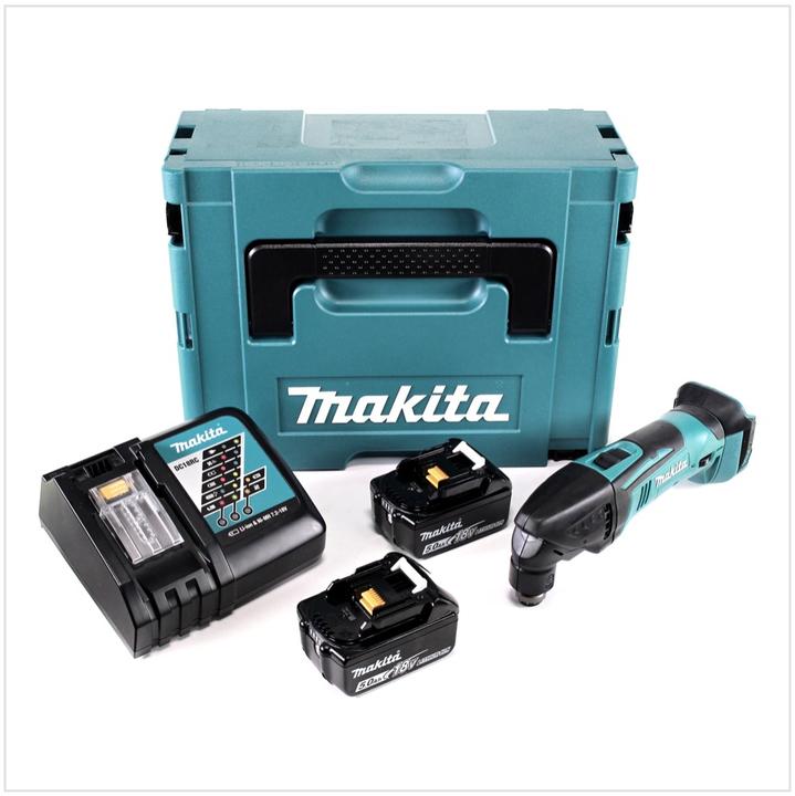 Actual product image Makita DTM 51 RT1J Cordless Multi Tool 18V + 2x Batteries BL 1850 B 5.0 Ah Li-Ion + 1x Charger DC18R