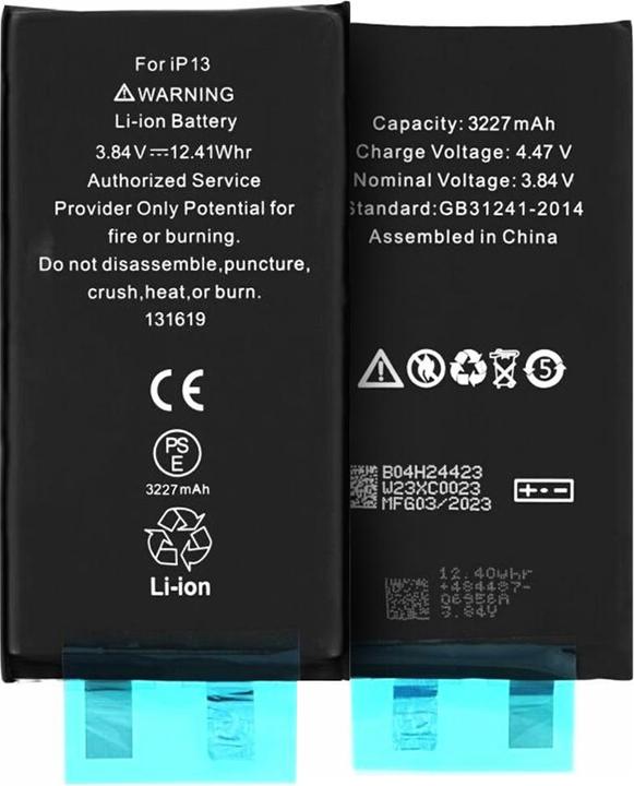 Produktbild OEM - Smartphone Battery (19316) - iPhone 13 - 3227mAh, without Flex-Cable - Black