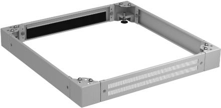 Actual product image EFB Elektronik Base 800x600, H=100 mm, RAL7035, for cabinet series PRO, Consisting of 4 very sturdy