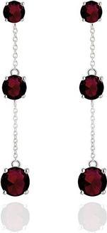 Beneto Exclusive - Elegant silver earrings with garnets GRAAGUP2718