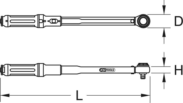 Produktbild KS Tools ERGOTORQUE®precision Ratschen-Drehmomentschlüssel Drehknopf, 3/4", 150-750 Nm (3/4", 150 Nm, 750 Nm)