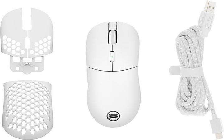 Actual product image Gamiac PX71 Mice - White - Pixart 3335, Wired & Wireless, 16000 DPI, 16,8M RGB effects (Cable)