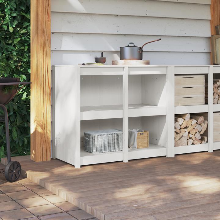Immagine prodotto VidaXL Armadio cucina da esterno bianco 106x55x92 cm in legno di pino massiccio