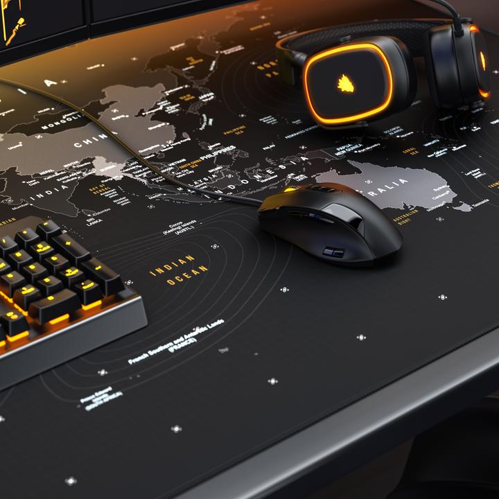 Actual product image Titanwolf Gaming mouse pad, XXXL speed gaming mouse mat, mouse pad extra large area of 1600 x 800mm, world map (XXL)