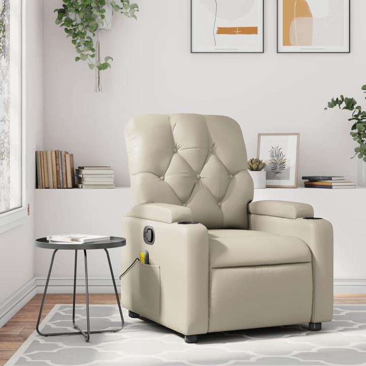 Immagine prodotto VidaXL Sedia da massaggio in similpelle crema, colore: crema, materiale