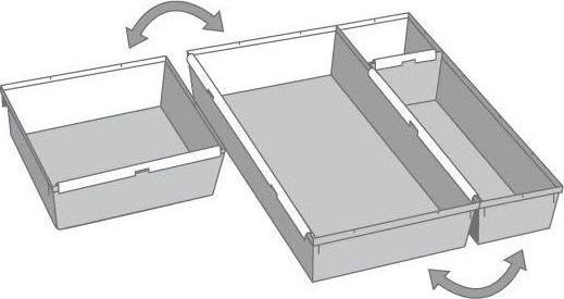 Produktbild keeeper Schubladeneinteilungen (23 x 8 x 5 cm, 1.80 l)
