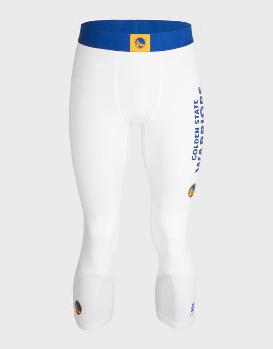 Tarmak Damen/Herren Basketball Funktionshose 3/4-Tights NBA Golden Warriors - 500 weiss (W30/L33)