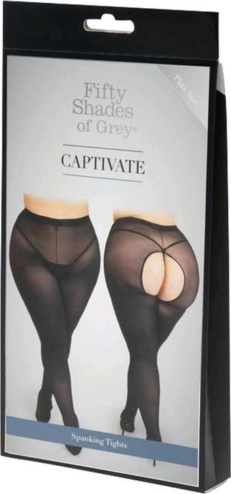 Actual product image Fifty Shades of Grey Captivate Plus Size Spanking Tights One Size Curve - Black (XXL, 3XL)