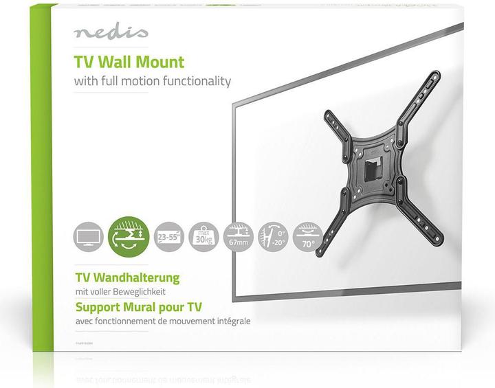 Produktbild Nedis TV-Wandhalterung mit vollständigem Uhrwerk von 23 Zoll (Wand, 55", 30 kg)