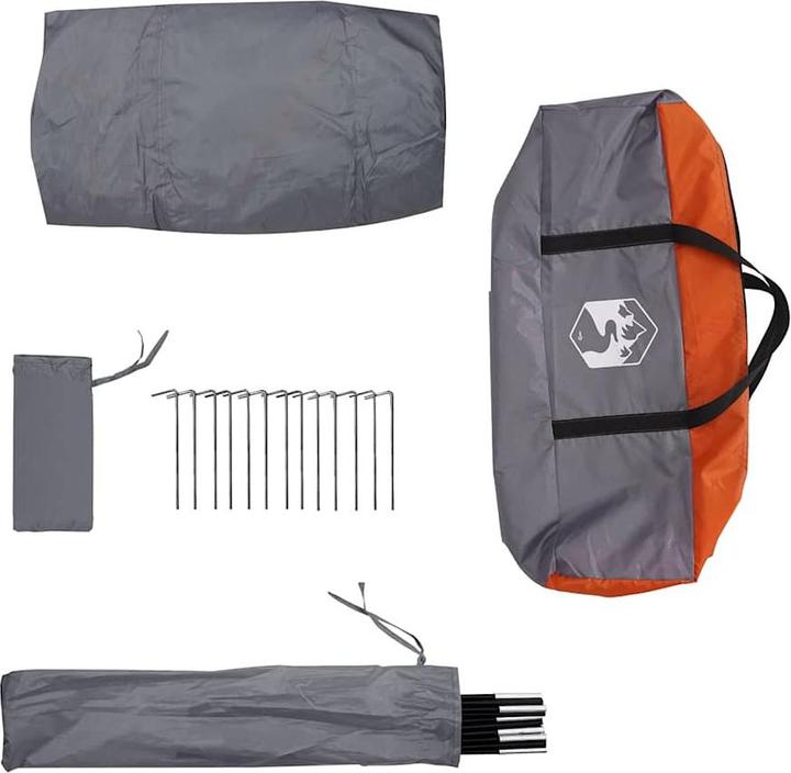 Immagine prodotto VidaXL Tenda auto 2 persone Grigio e arancione Impermeabile (12.40 kg, 2 persone)