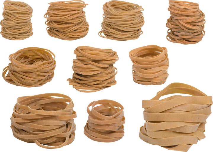 Actual product image Q-Connect Rubber band no. 34 brown, 100g (90 pcs.)
