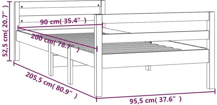 Actual product image VidaXL Valencia (90 x 200 cm)