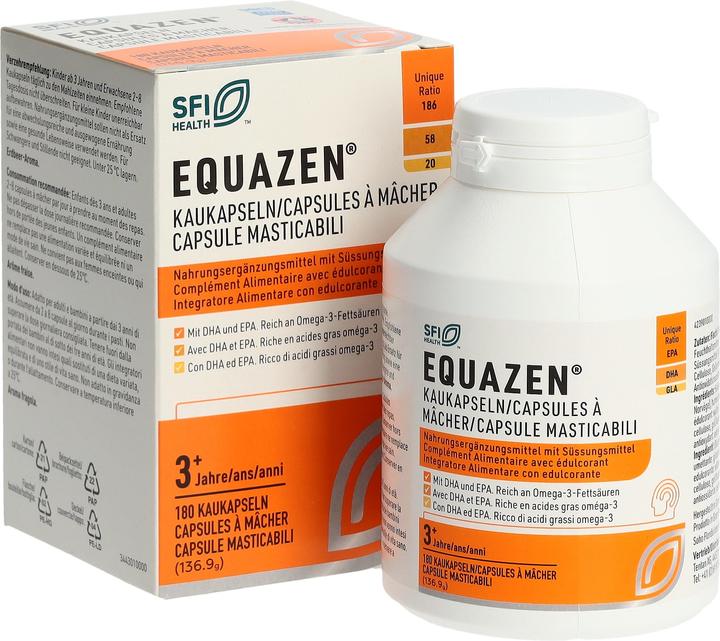 Actual product image Equazen IQ Equazen Chewable Capsules/Capsules à mâcher/Capsule masticabili Ds 180 Stk (180 Piece, Pills, 190 g)