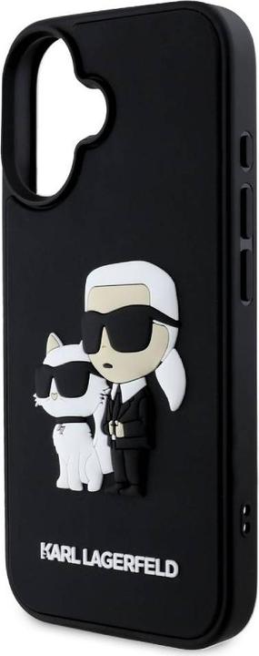 Actual product image Karl Lagerfeld 3D Rubber Karl and Choupette Case for iPhone 16 Black (Apple iPhone 16)