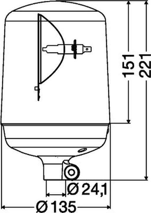Image du produit Hella Gyrophare halogène pour AEBI DAF MERCEDES SCANIA VOLVO BOMAG FENDT