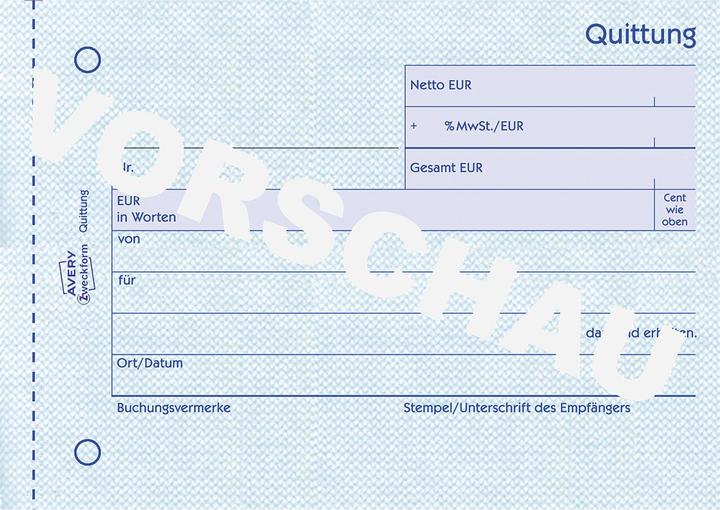 Produktbild Avery Quittung Formular (50 x)