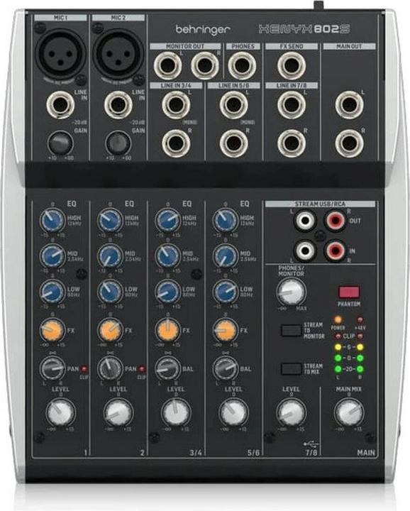 Image du produit Behringer 802S - 8-kanałowy kompaktowy mikser analogowy z interfejsem USB zaprojektowany specjalnie (Studio et mixeur live)