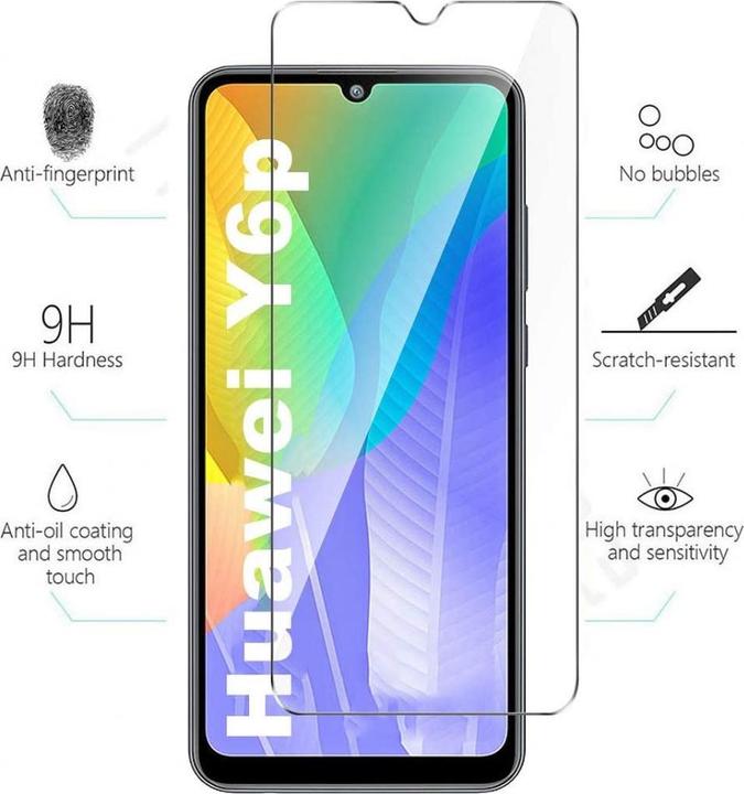 Produktbild Screenguard Huawei Y6p Panzerglas Schutzfolie Case Friendly Design (1 Stück, Huawei Y6p)