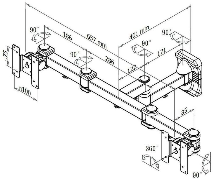 Produktbild Neomounts Fpma-W960d (Wand, 27")