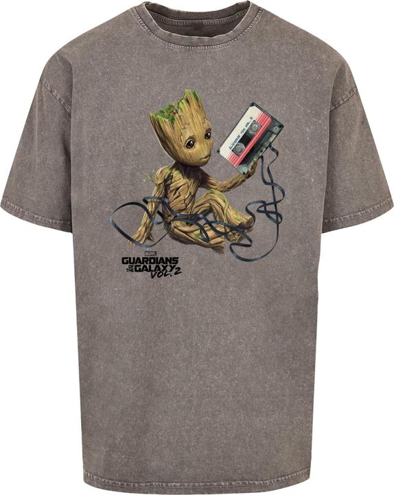 Image du produit Absolute Cult Guardians Of The Galaxy Vol2 - Groot Tape Acid Washed Tee surdimensionné - 114033 (M)