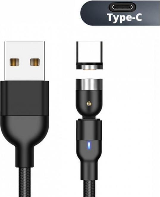 Actual product image Maclean Cable USB 2.0 MCE475 magnetyczny USB C kątowy 2m czarny (2 m, USB 2.0)