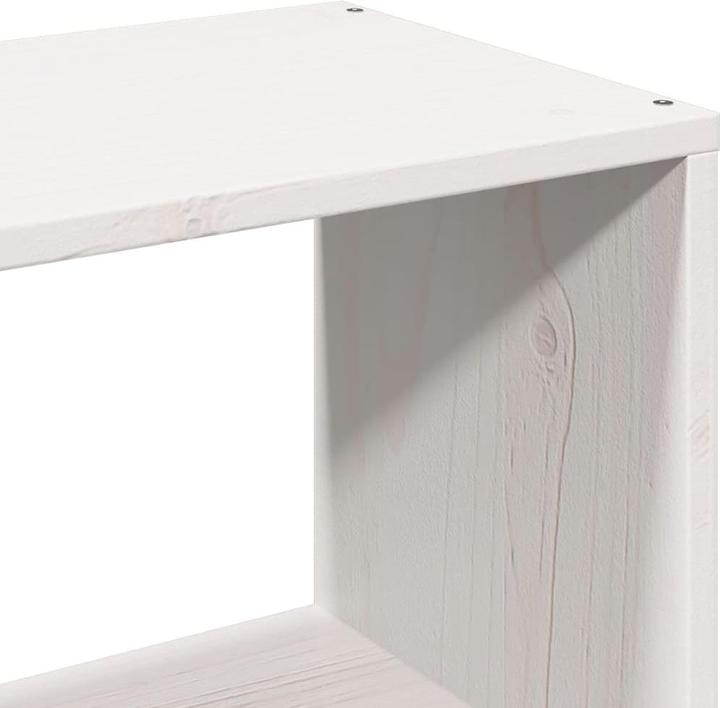 Produktbild VidaXL Massivholzbett Holzbett Bett Einzelbett Bettgestell Weiss 90x200cm Kiefer (90 x 200 cm)