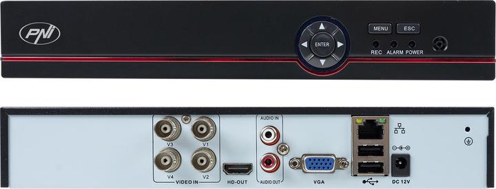 Produktbild PNI AHD House PTZ1500 5MP Videoüberwachungspaket – DVR und 4 Aussenkameras (4096 x 2160 Pixels)