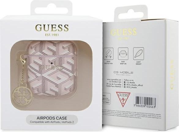 Produktbild Guess GUA2PGCE4CP AirPods 1/2 cover różowy/pink GCube Charm (Kopfhörer Tasche)