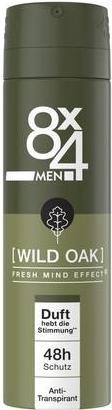 8X4 Deodorante Spray Uomo Wild Oak al profumo di legno maschile 150ml (150 ml)