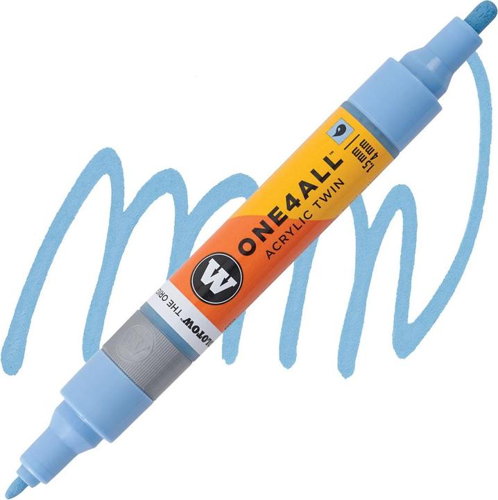 Molotow Marqueur pour Maquettes - One4All Twin - Acrylique Céramique Claire Pastel - 1,5/4mm - -202 - 15 cm (Light pastel ceramic, 4 mm, 1 x)