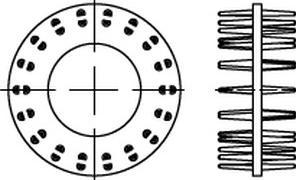 Wood connector DIN 1052 two-sided 80 x 50 x M20 malleable cast iron electrogalvanised galv. (Log connectors, 25 pcs.)