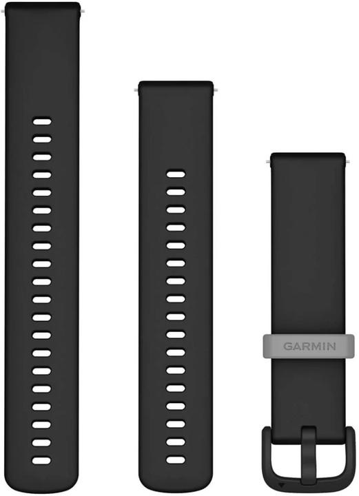 Produktbild Garmin Quick release - Horlogeband - Siliconen - 20 mm - Zwart - Geschikt voor Vivoactive 5 (20 mm, Silikon)